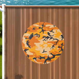 Orange Camouflage, Military, Army Outdoor Rug