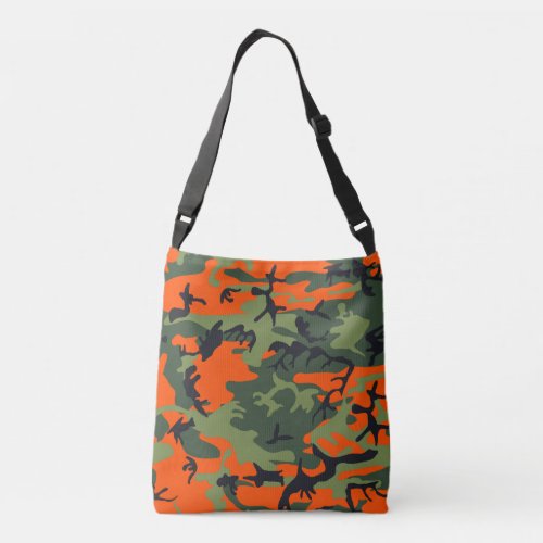 Orange Camouflage Pattern Military Pattern Army Crossbody Bag