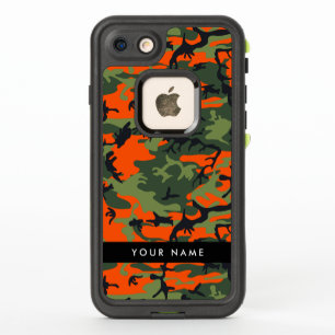 Orange Camouflage Pattern, Your name, Personalize