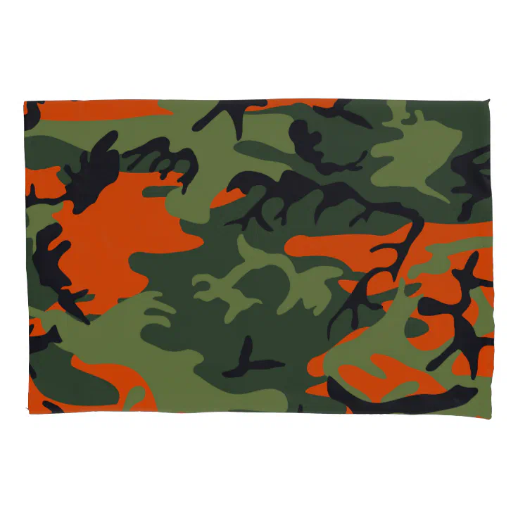 Orange Camouflage Patterns Pillow Case Zazzle