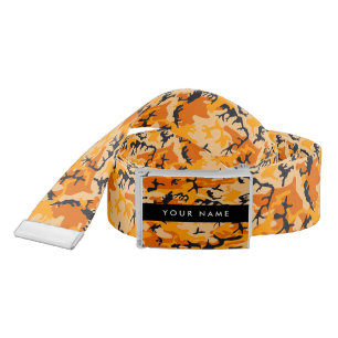 Orange Camouflage Your name Personalize Belt
