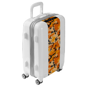 Orange Camouflage Your name Personalize Luggage