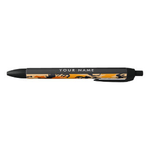 Orange Camouflage Your name Personalize Pen