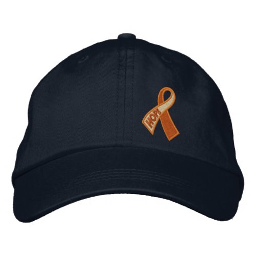 Orange Cancer ADHD Hope Ribbon Awareness Embroidered Baseball Hat
