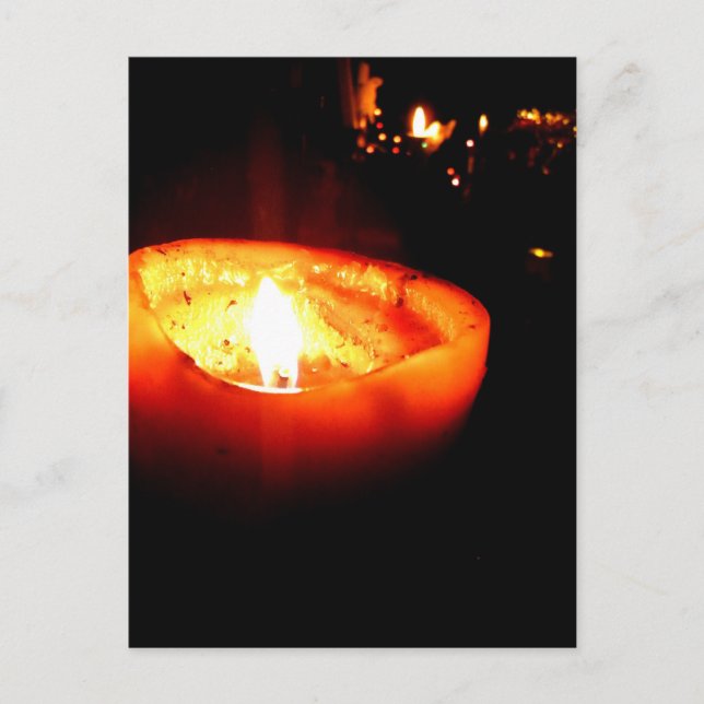 Orange Candle Postcard (Front)