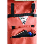 Orange Canvas Roll Top Backpack w/ Laptop Sleeve  (Detail)