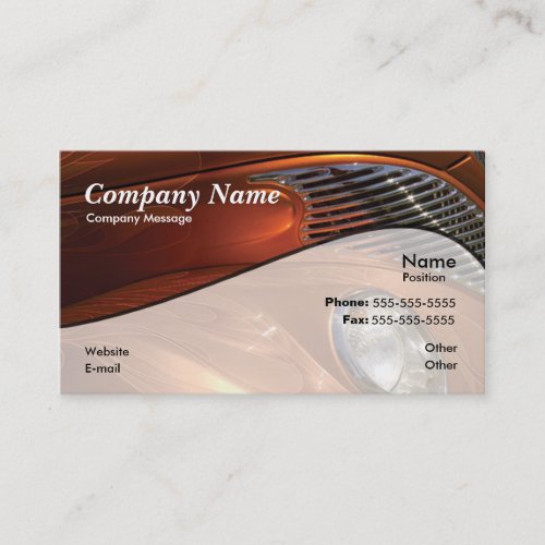 Orange Car Business Cards