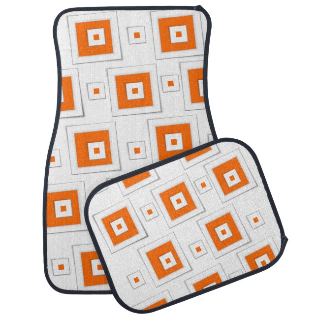 Orange Car Floor Mat (Set)