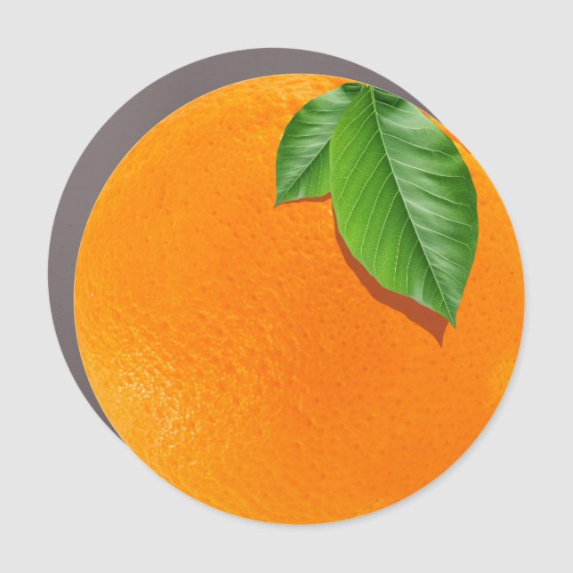 Orange Car Magnet (Front)