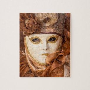 Orange Carnival costume, Venice Jigsaw Puzzle