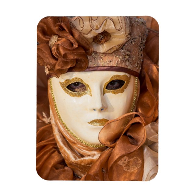 Orange Carnival costume, Venice Magnet (Vertical)