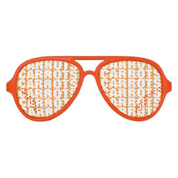 Orange carrot obsession party shades fun glasses 