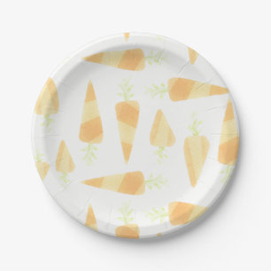 Orange Carrot Paper Plate