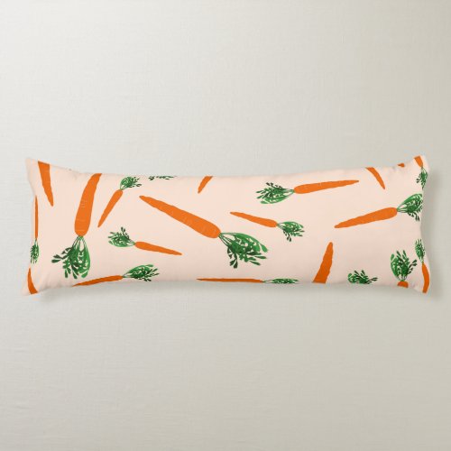 Orange Carrot Pattern Body Pillow