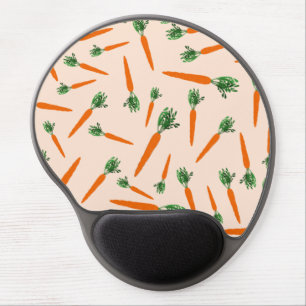 Orange Carrot Pattern Gel Mouse Pad