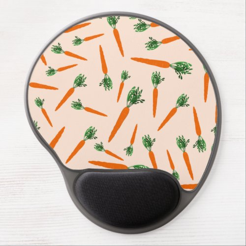 Orange Carrot Pattern Gel Mouse Pad