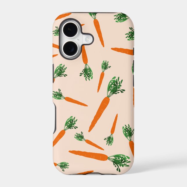 Orange Carrot Pattern Iphone Case (Back)