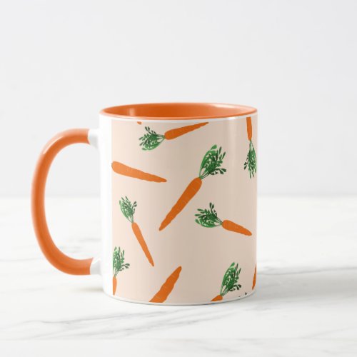 Orange Carrot Pattern Mug