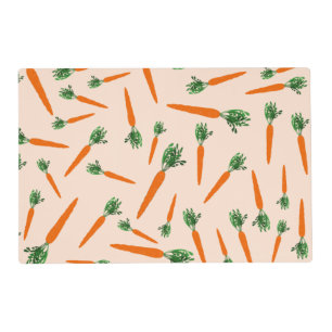 Orange Carrot Pattern Placemat