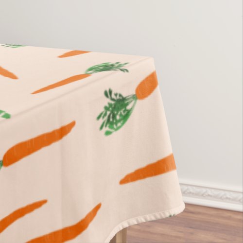 Orange Carrot Pattern Tablecloth