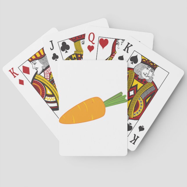 Orange Carrot Vegetable Poker Cards (Back)