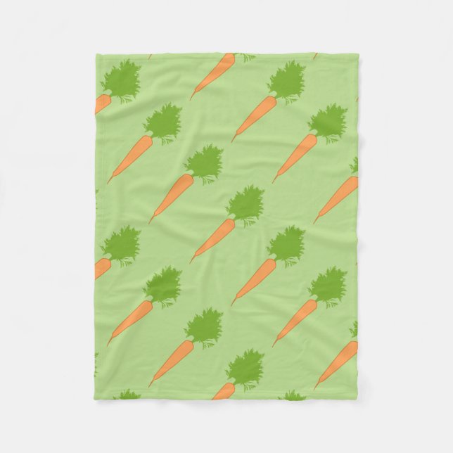 Orange Carrots Custom Fleece Blanket (Front)