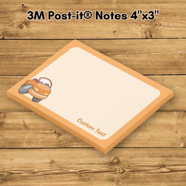 Orange Cartoon Car Post-it Notes (Creator Uploaded)