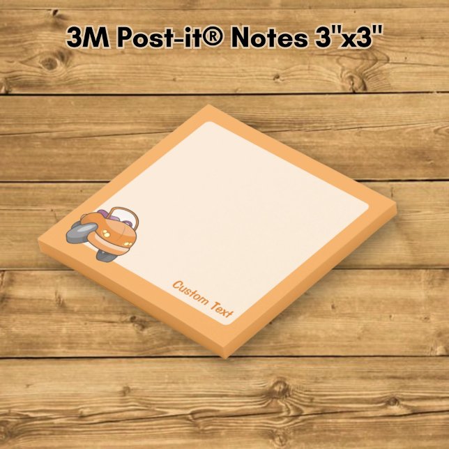 Orange Cartoon Car Post-it Notes (Creator Uploaded)