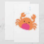 Orange Cartoon Crab (Front/Back)