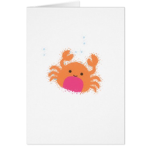 Orange Cartoon Crab Cards (Front)