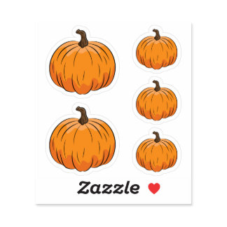 Orange Cartoon Pumpkin Illustration Sticker