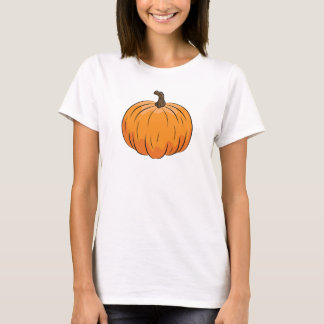 Orange Cartoon Pumpkin Illustration T-Shirt