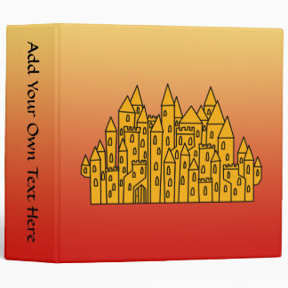 Orange Castle 3 Ring Binder