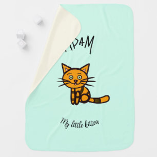Orange cat baby blanket