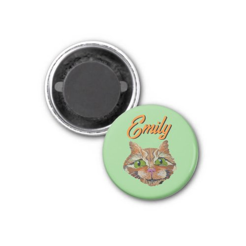 orange cat  baby   magnet