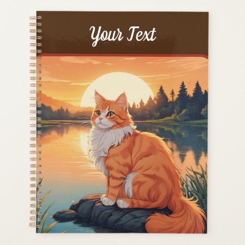 Orange Cat by Lake Planner