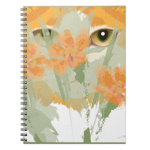 Orange Cat Foliage Peeper Notebook
