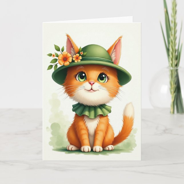 Orange Cat Friend Card (Front)