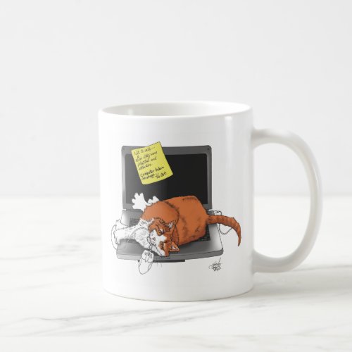 Orange Cat Funny Laptop Coffee Mug