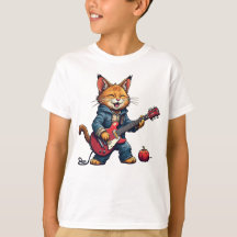 Orange Cat Guitar Player