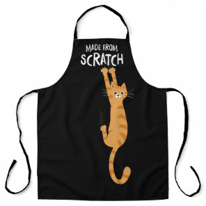 Orange Cat Made From Scratch Funny Cat Hanging On  Apron