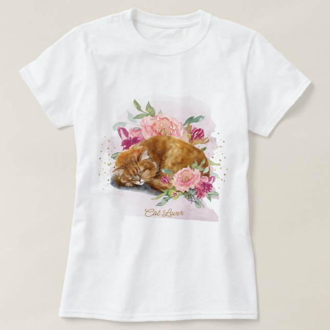 Orange Cat Mom Beautiful Gift For Her T-Shirt (Design Front)