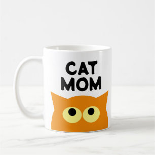 Orange Cat Mom coffee mug gift for pet owner