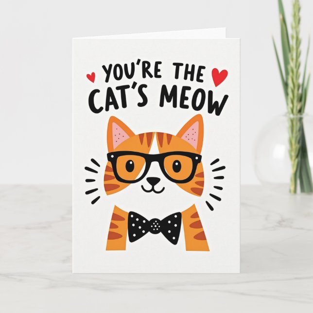 Orange Cat Mothers Day Best Card (Front)