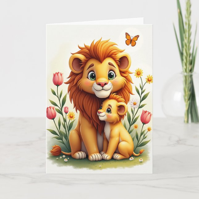 Orange Cat Mothers Day Love Card (Front)
