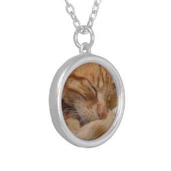 Orange Cat Necklace | Zazzle