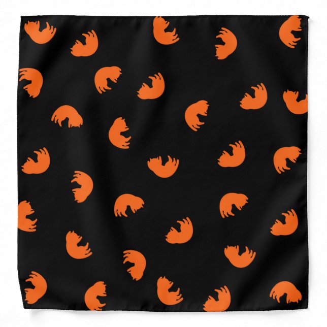 Orange Cat Pattern Bandana (Front)