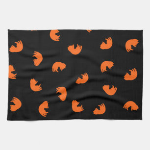 Orange Cat Pattern Kitchen Towel