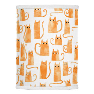 Orange Cat Pattern Lamp Shade