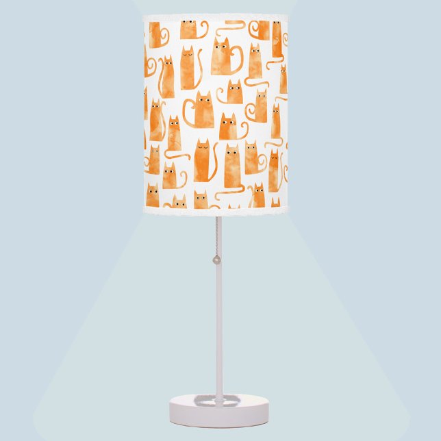 Orange Cat Pattern Table Lamp (Creator Uploaded)